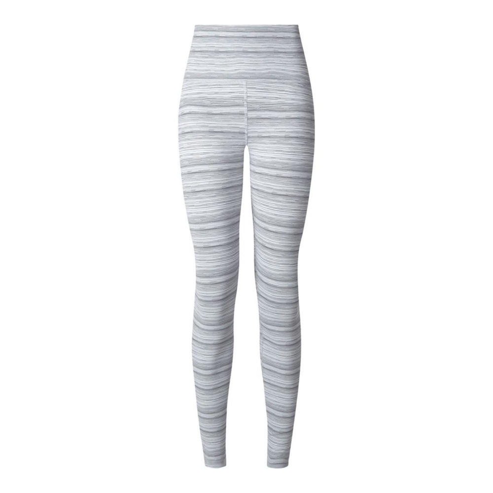 High-Rise Heathered Gray Leggings - Unbranded